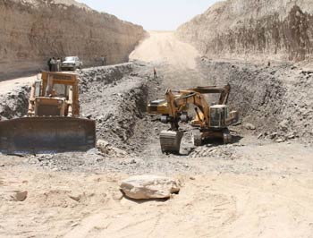 Al Lajjun Test Mine Opened to Obtain ATP60 Bulk Oil Shale Sample