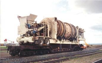 Transport of the ATP60 Shown on a Rail Car to Eastern Canada (circa 1994)